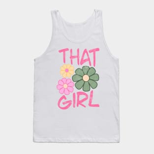 Vintage That Girl Aesthetic Y2K Flower Tank Top